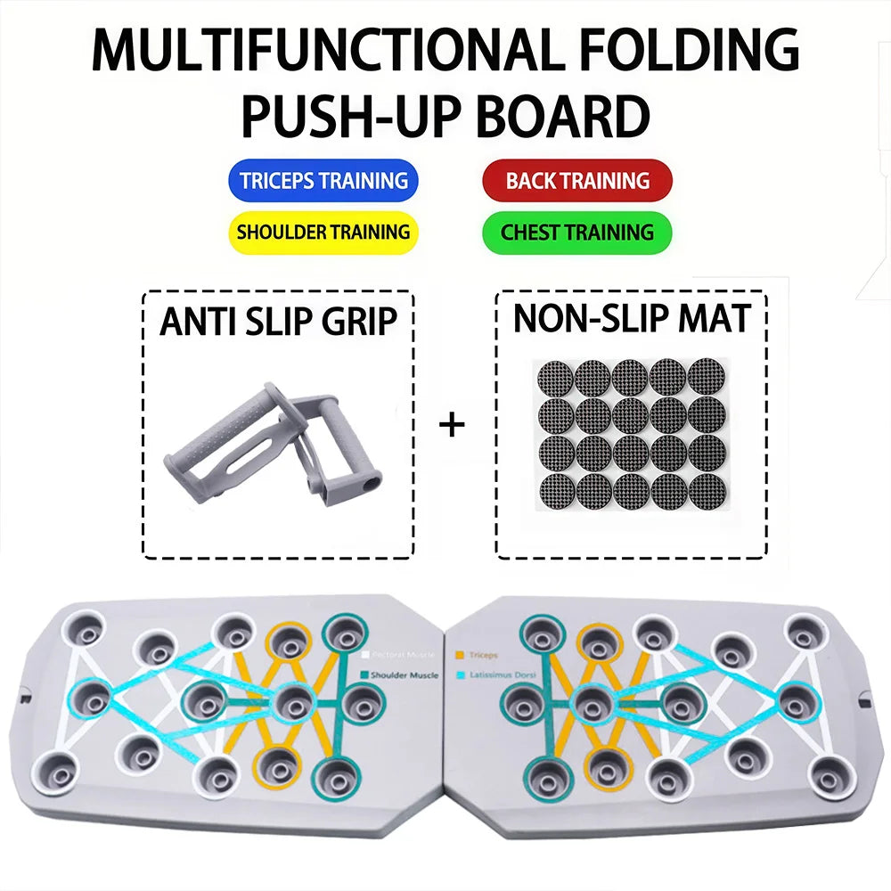Multifunctional Color-Coded Push-Up Board Set