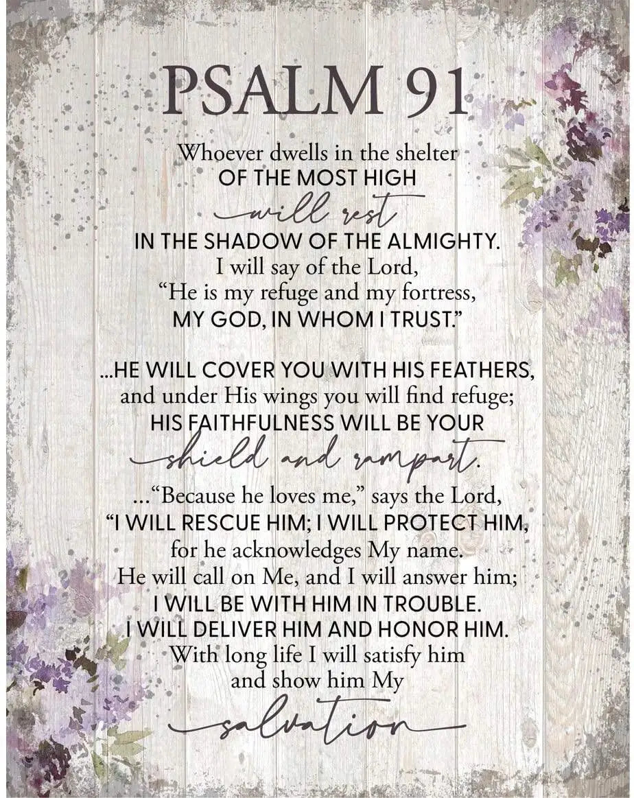Christian Psalm Bible Verse Wall Art Print