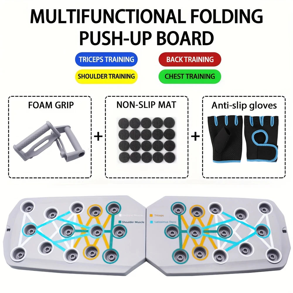 Multifunctional Color-Coded Push-Up Board Set