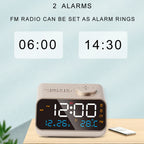Modern LED Alarm Clock with FM Radio