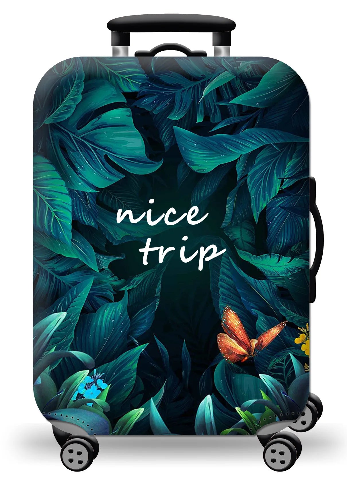 Thick Elastic World Map Luggage Cover