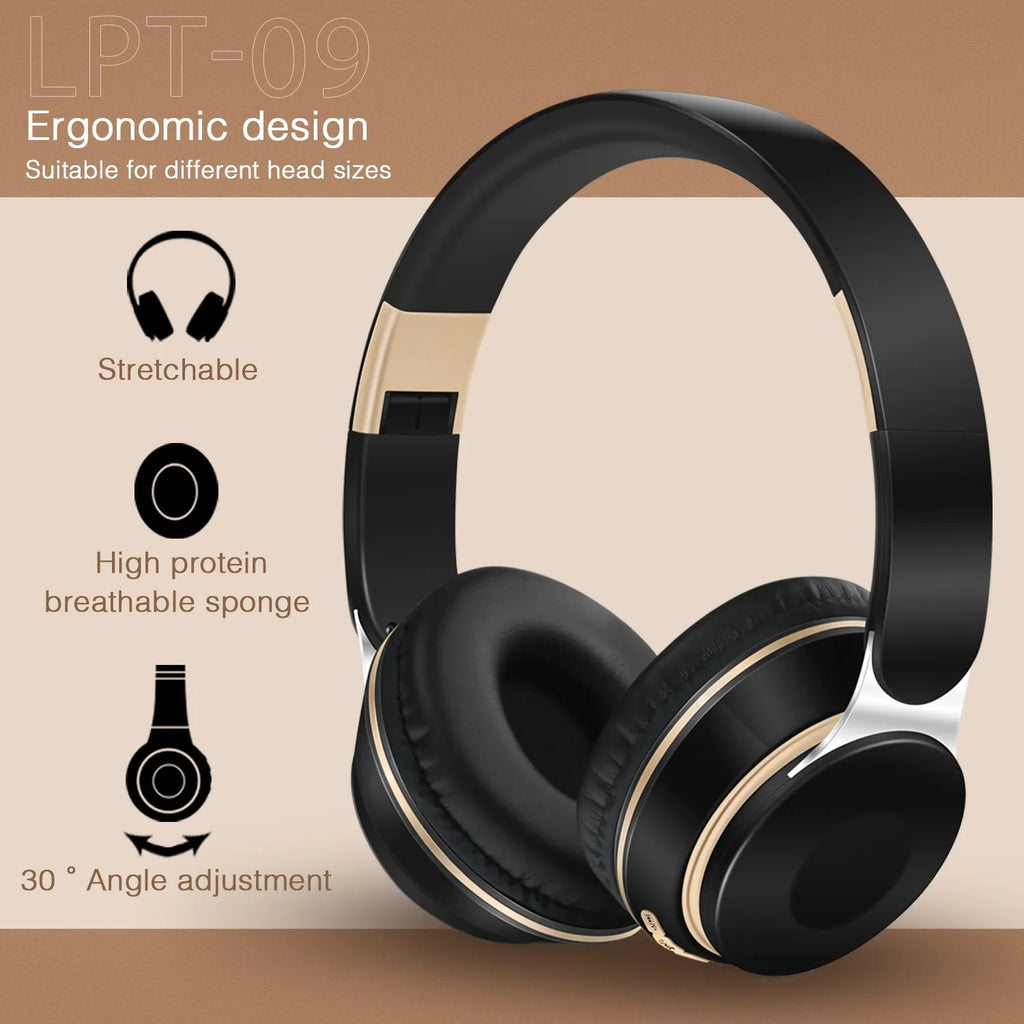 Wireless Bluetooth Headphones with Mic & SD Card
