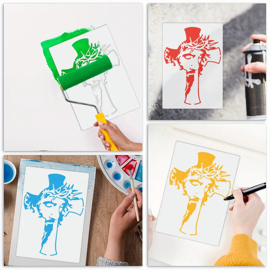 Jesus Cross Painting Template