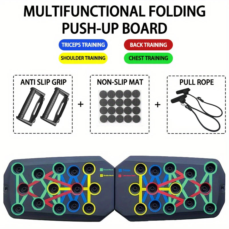 Multifunctional Color-Coded Push-Up Board Set