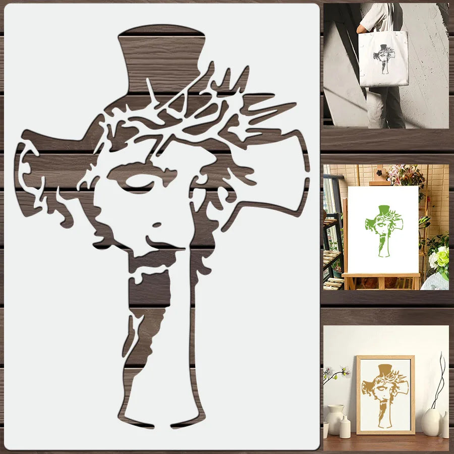 Jesus Cross Painting Template