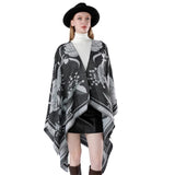 Trendy Warm Blanket Shawl Wrap Poncho for Outdoor Cardigan Warm Shawl Wrap for Wedding Evening Dresses Bridal Scarve