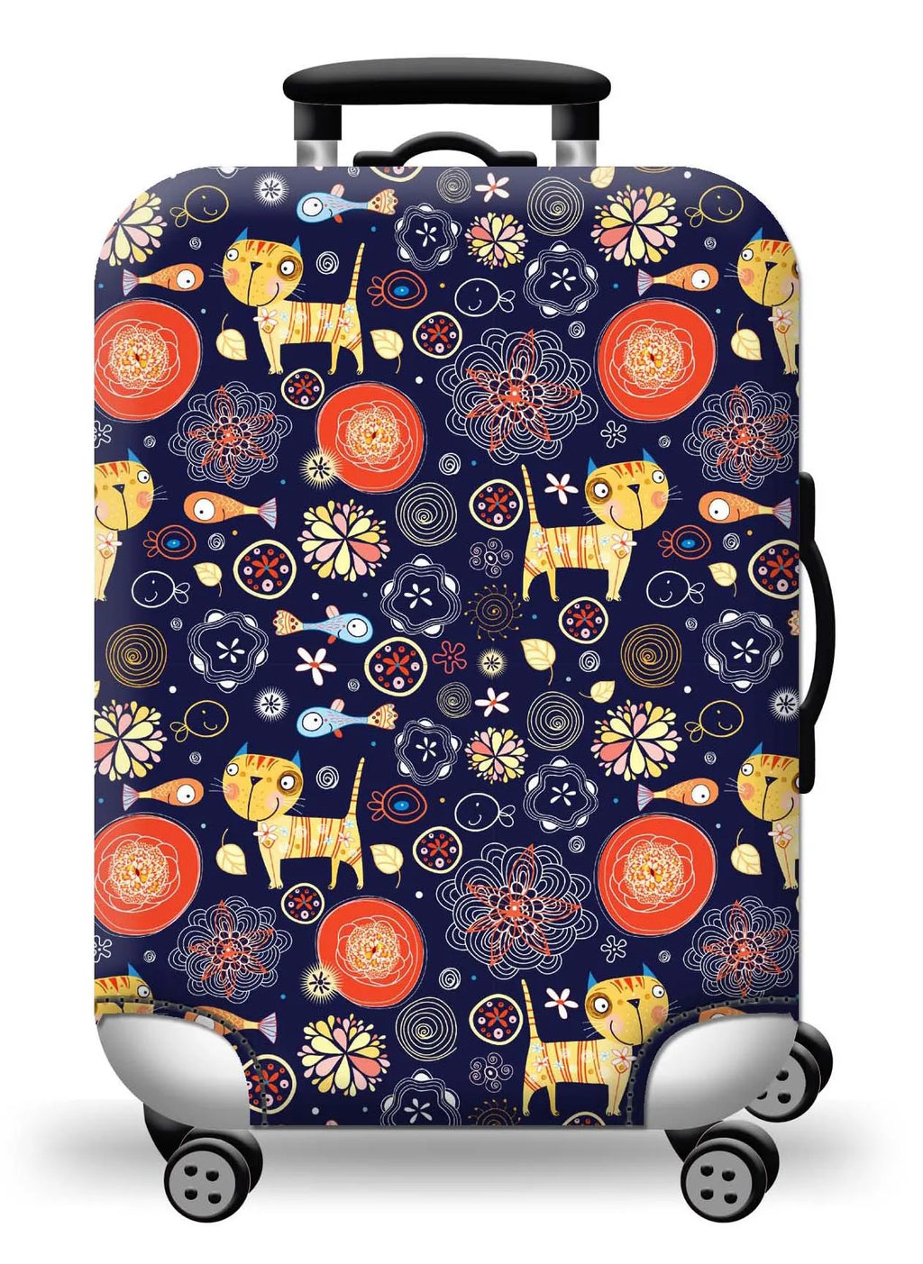 Thick Elastic World Map Luggage Cover