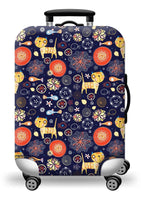 Thick Elastic World Map Luggage Cover