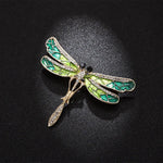 Vintage Dragonfly Brooches Pins For Women Fashion Alloy Insect Brooch Badges Dress Coat Accessories Painted Animal Jewelry Gifts