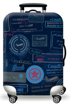 Thick Elastic World Map Luggage Cover