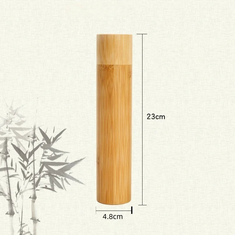 23cm Bamboo Toothbrush Tube & Tea Bottle
