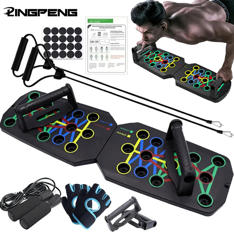Multifunctional Color-Coded Push-Up Board Set