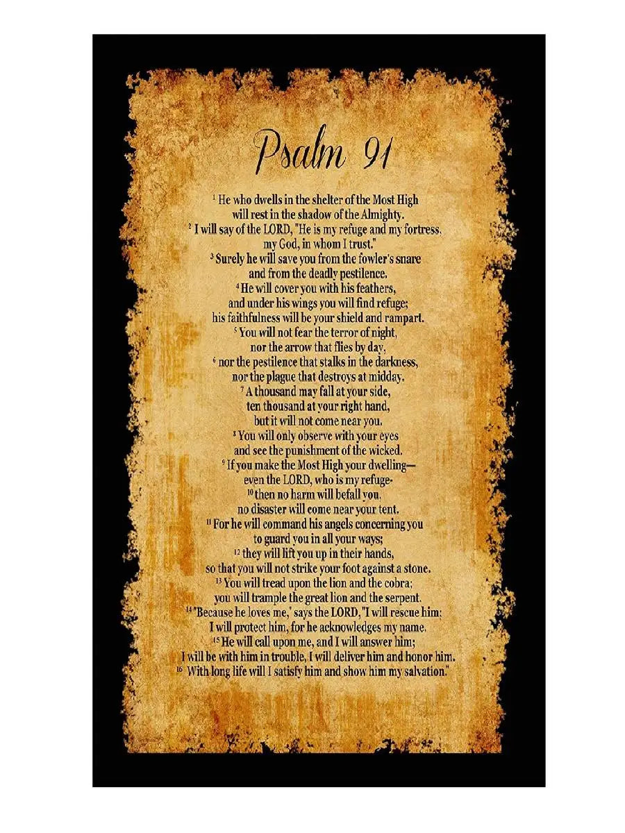 Christian Psalm Bible Verse Wall Art Print