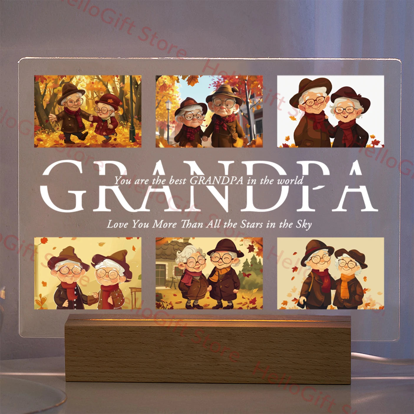 Custom Photo & Text Night Light