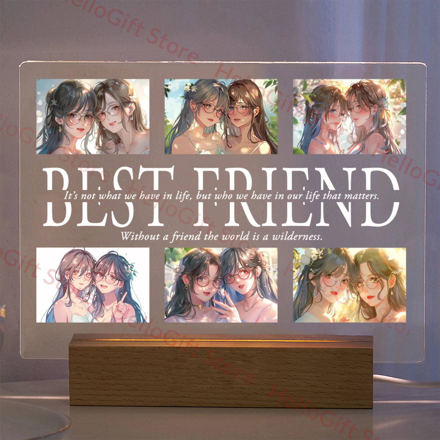 Custom Photo & Text Night Light