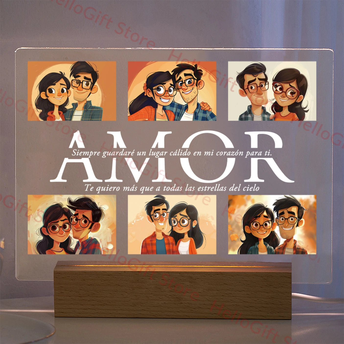 Custom Photo & Text Night Light