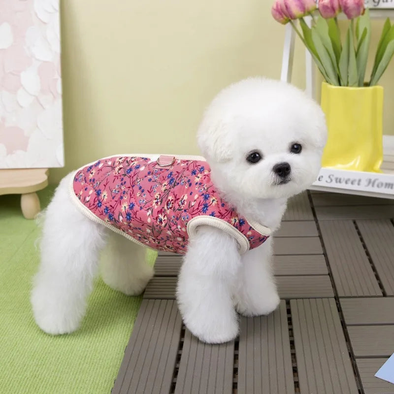 Winter Floral Dog Jacket