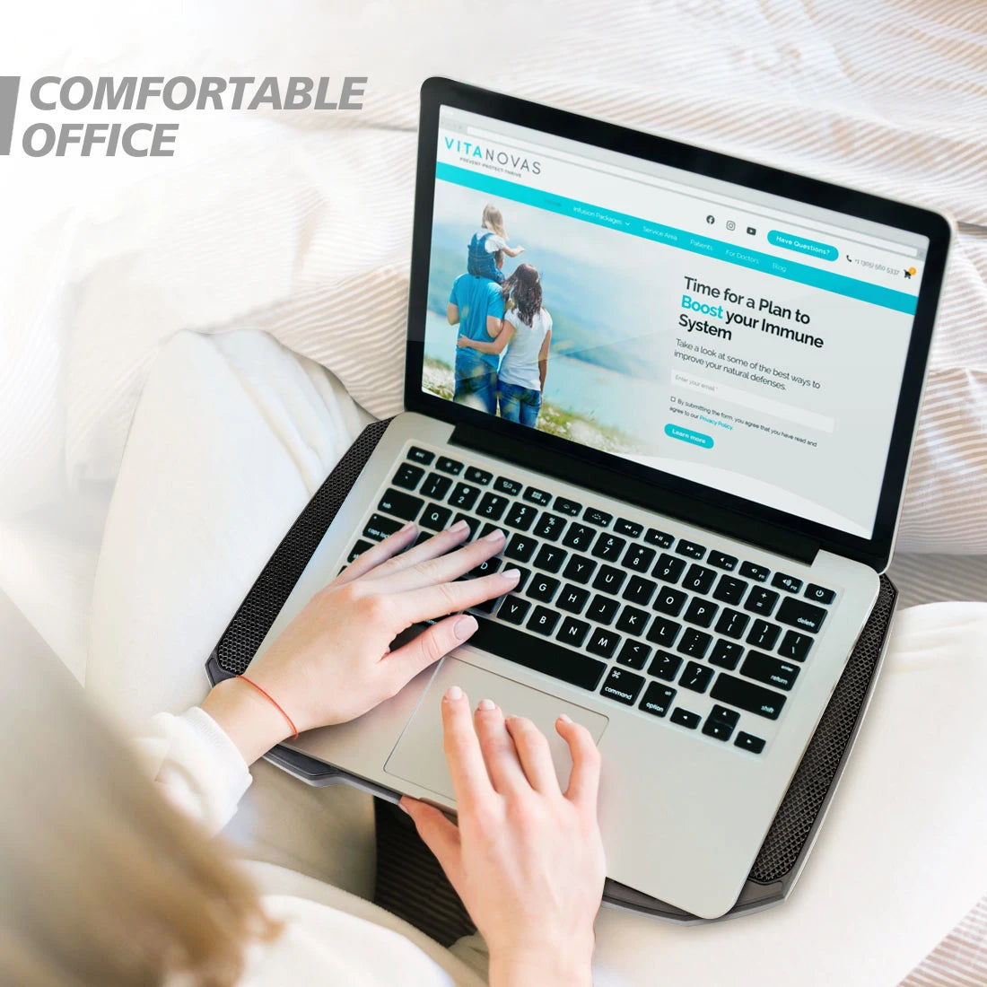 Laptop Cooling Pad with 5 Quiet Fans