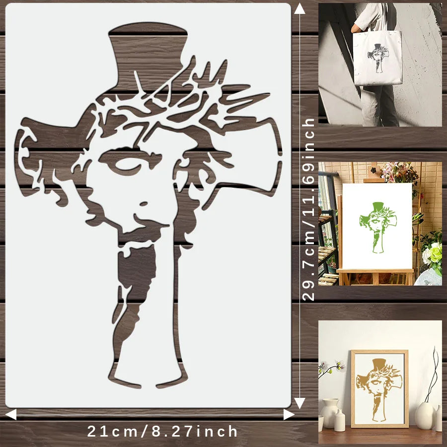 Jesus Cross Painting Template