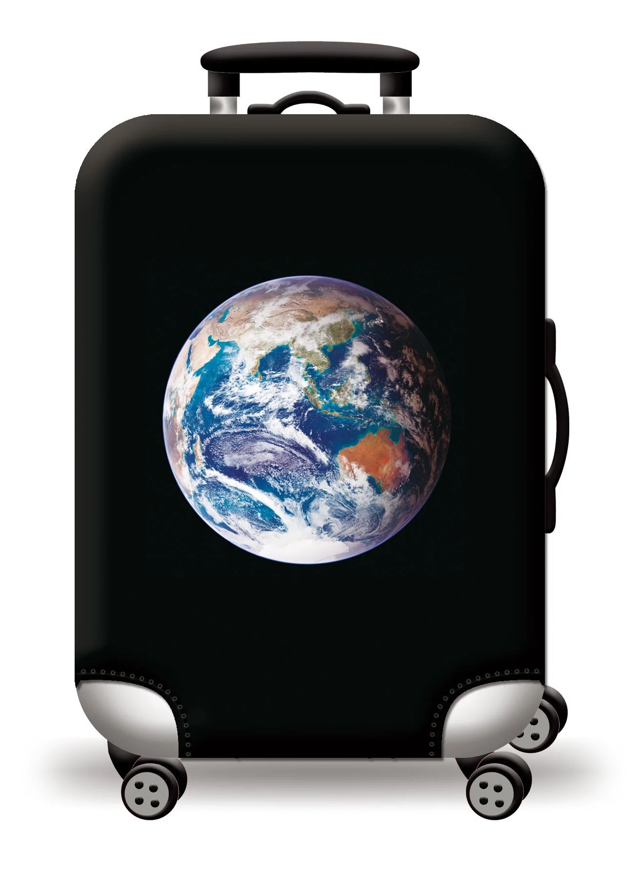 Thick Elastic World Map Luggage Cover