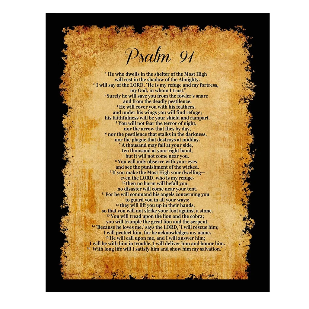 Christian Psalm Bible Verse Wall Art Print