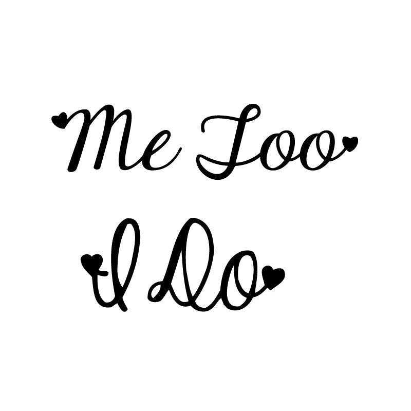I Do Me Too Wedding Shoe Decal  , Cute Vinyl Creative Novelty Shoe Stickers for Wedding Accessories