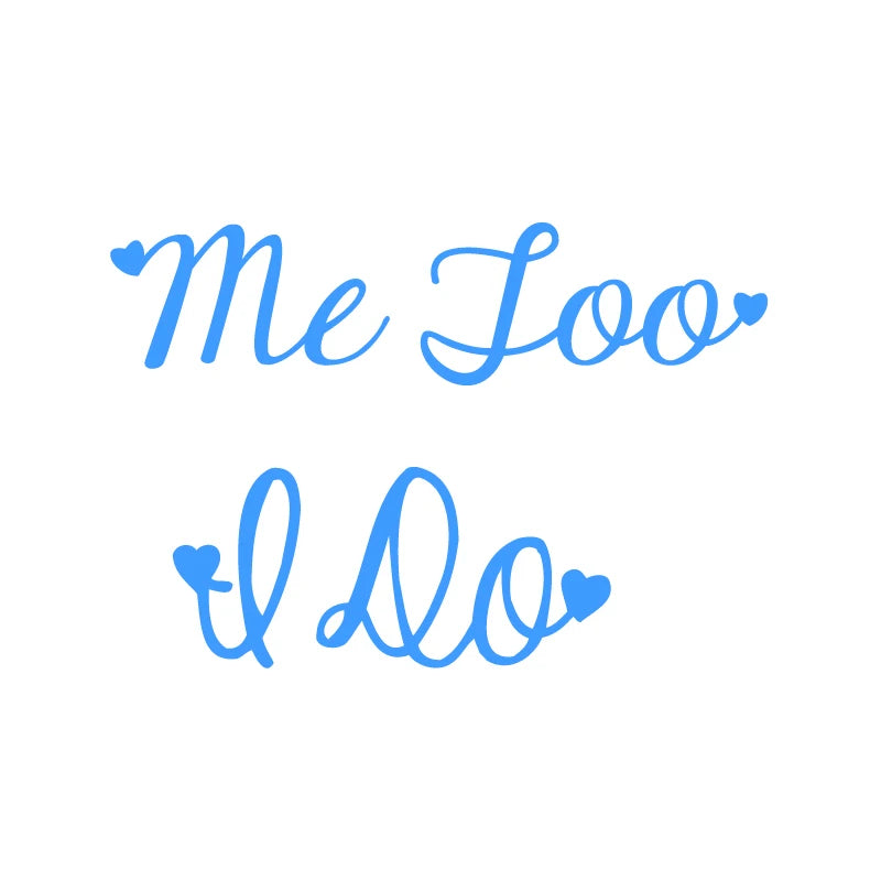 I Do Me Too Wedding Shoe Decal  , Cute Vinyl Creative Novelty Shoe Stickers for Wedding Accessories