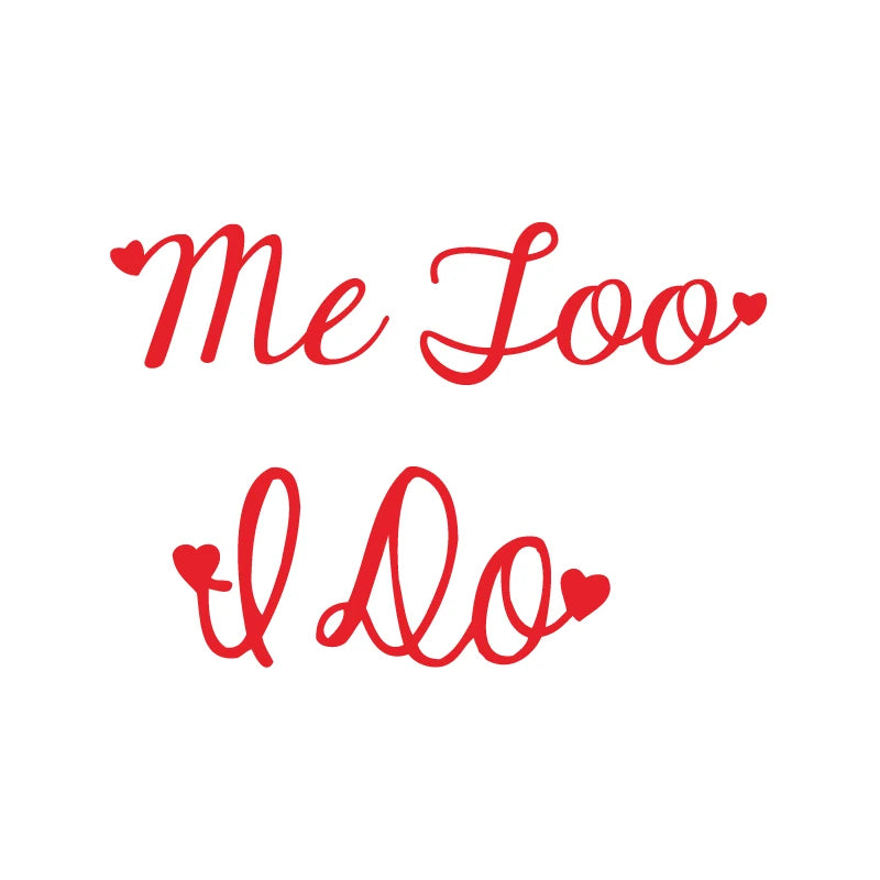 I Do Me Too Wedding Shoe Decal  , Cute Vinyl Creative Novelty Shoe Stickers for Wedding Accessories