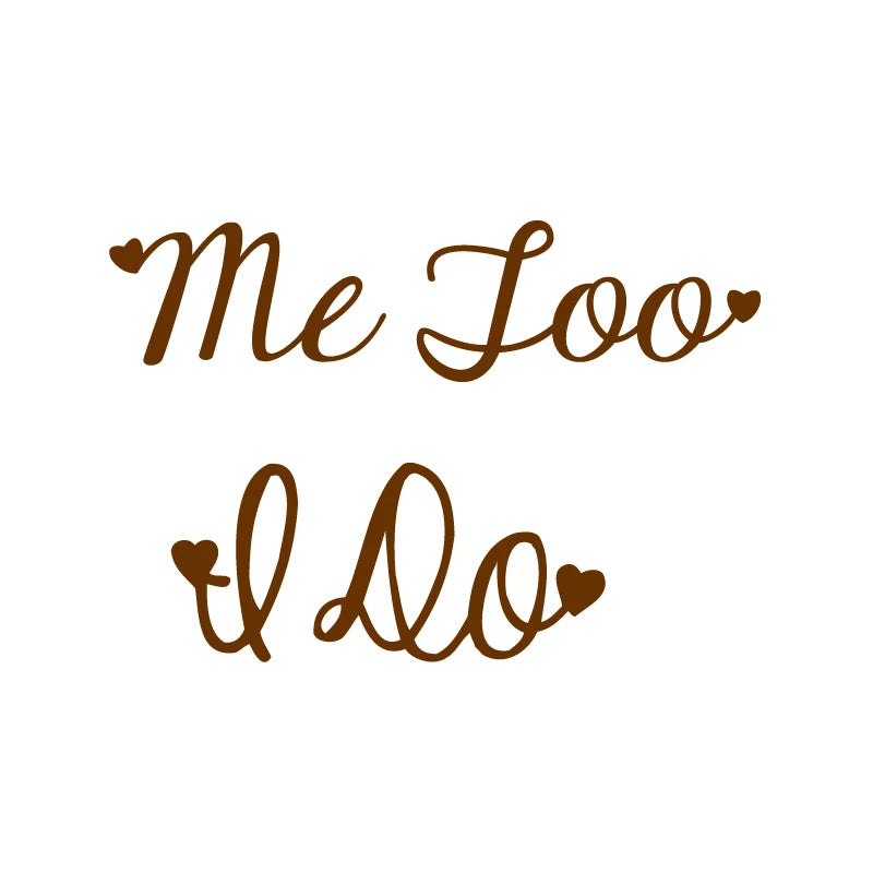 I Do Me Too Wedding Shoe Decal  , Cute Vinyl Creative Novelty Shoe Stickers for Wedding Accessories