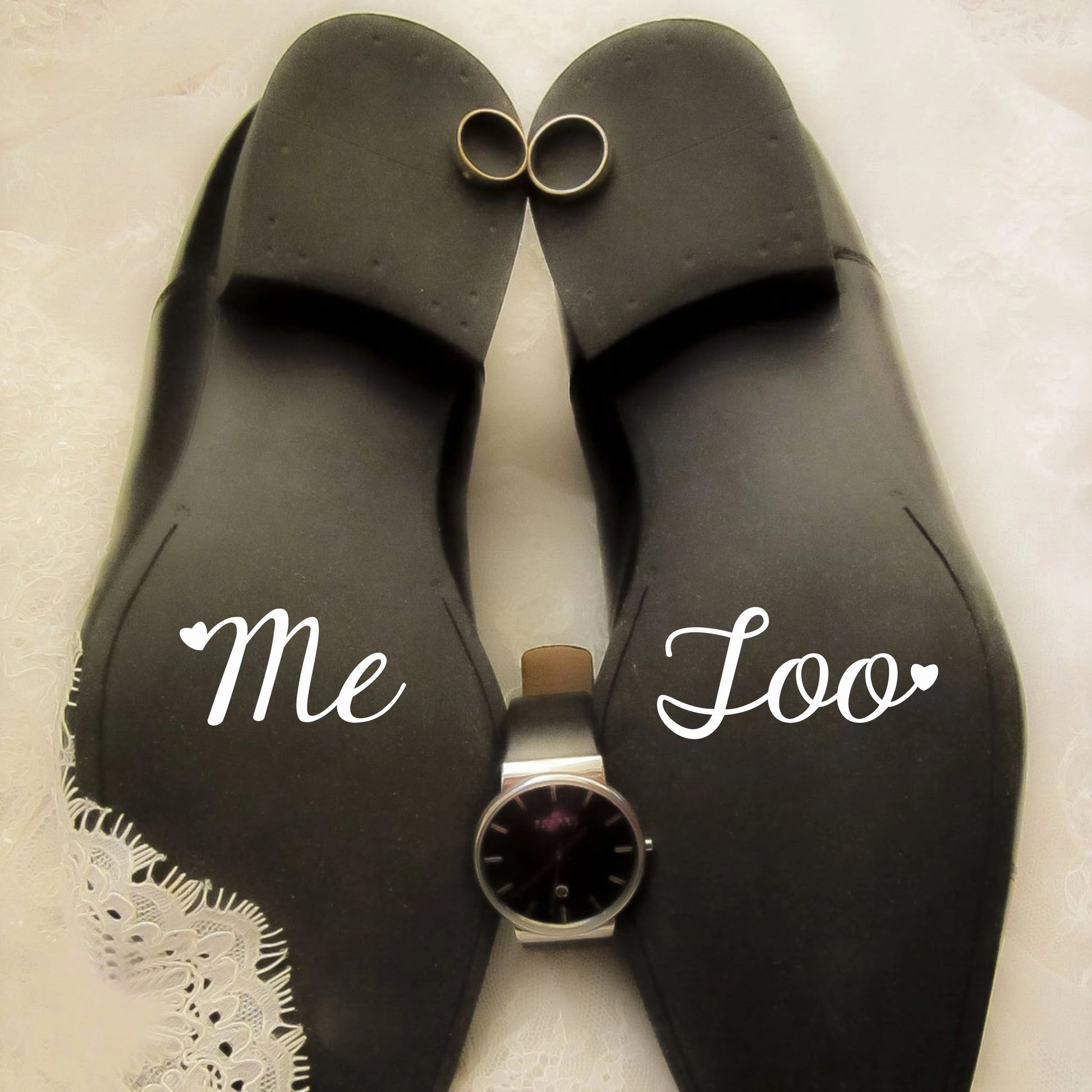 I Do Me Too Wedding Shoe Decal  , Cute Vinyl Creative Novelty Shoe Stickers for Wedding Accessories