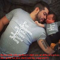 Father letter foreign trade three-color father and son wear parent-child t-shirt