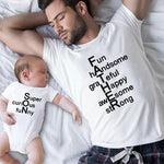 Father letter foreign trade three-color father and son wear parent-child t-shirt