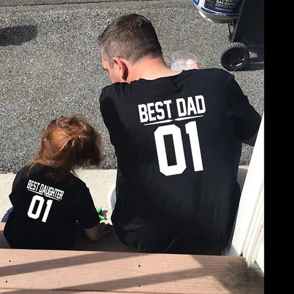 Best dad simple parent-daughter parent-child T-shirt
