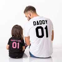 Loose DADDY'S GIRL mother and daughter father and son parent-child T-shirt